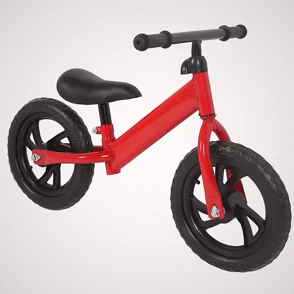 12" Kids Balance Bike High Carbon Steel Toddler Training Push Bicycle Red