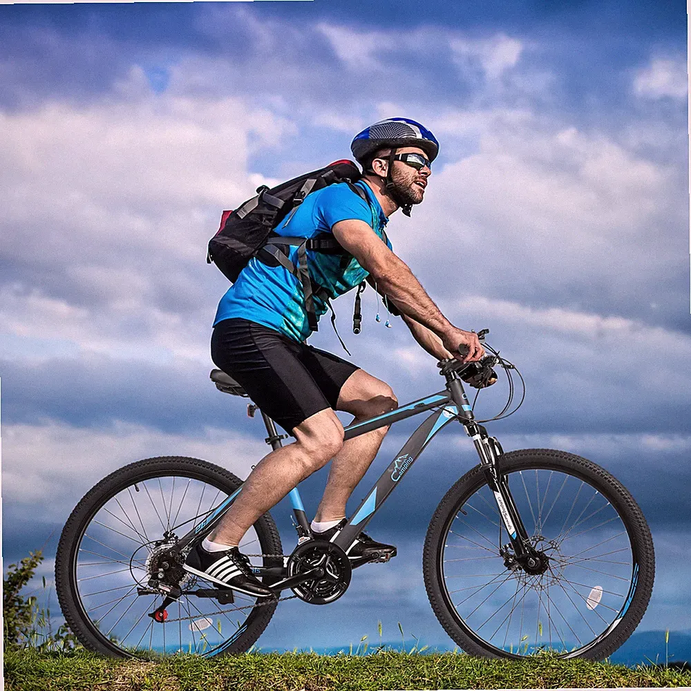 26" 21-Speed​​ Bicycle High Carbon Steel Mountain Bike Road Cycling