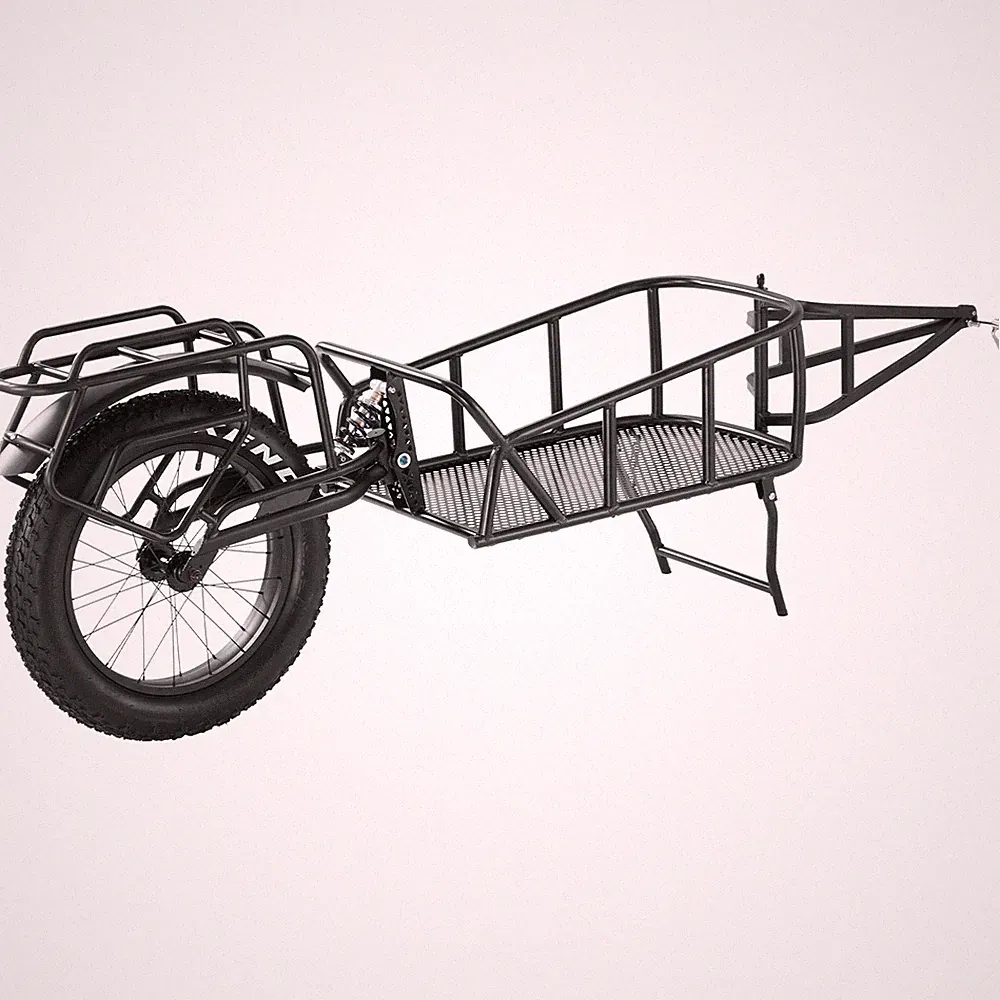 Bike Cargo Trailer Bicycle Carrier Storage Cart 70 lbs Load Carbon Steel