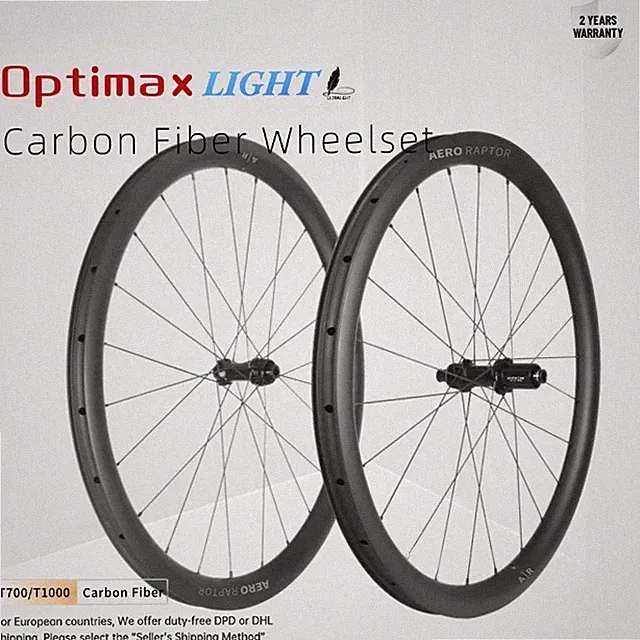 Carbon Wheelset Disc Brake Tubeless 700C Center-Lock High Strength Bicycle Parts