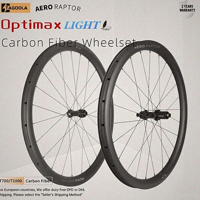 Carbon Wheelsets Disc Brake Tubeless 700C Center-Lock High Strength Bike Parts