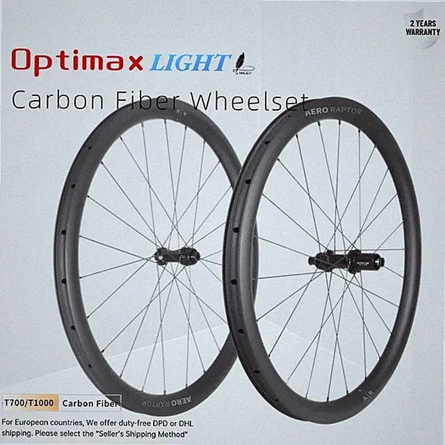 Carbon Wheelsets Disc Brake Tubeless 700C Center-Lock High Strength Carbon Rim