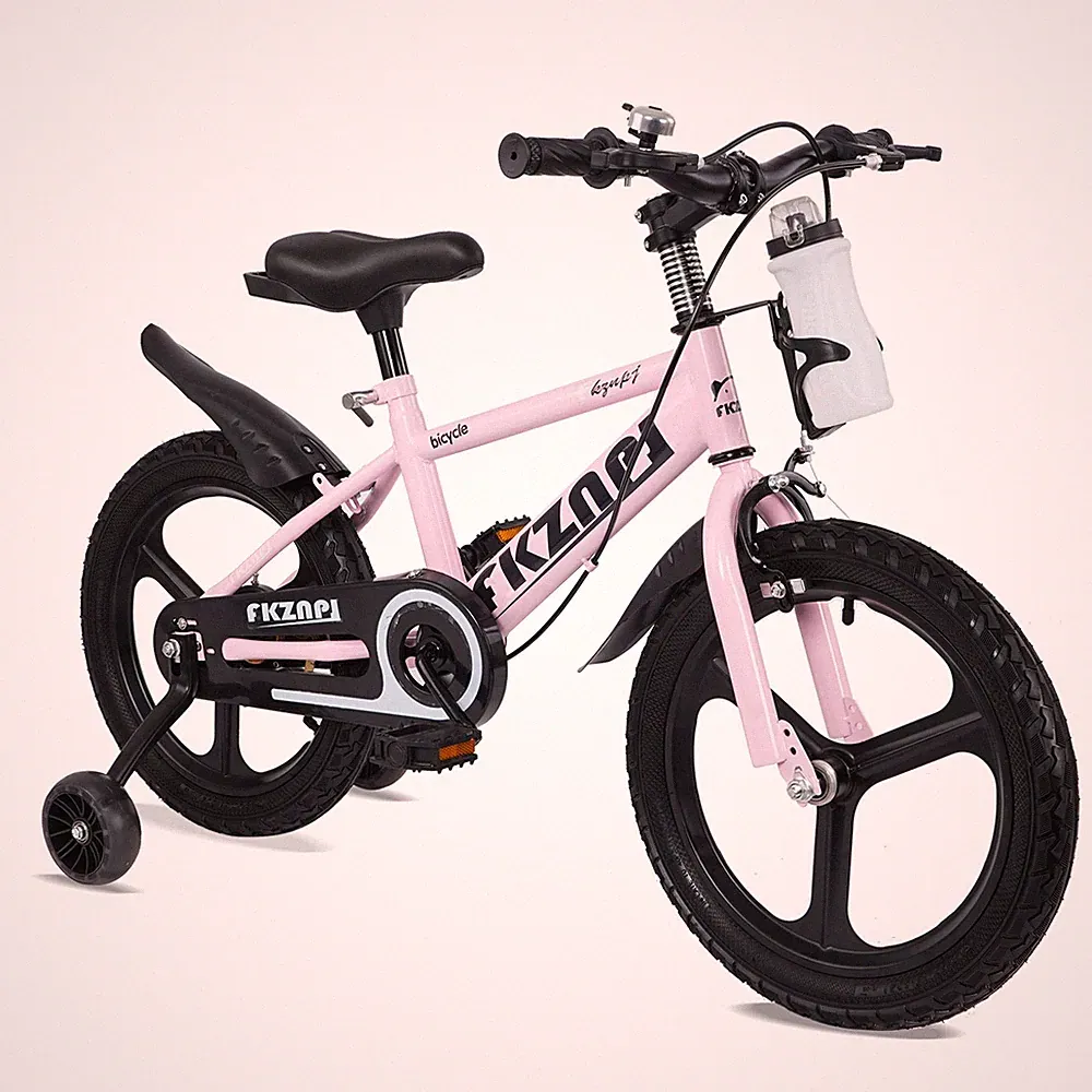Kids Bike 16" with Training Wheels, Adjustable Seat, High Carbon Steel Frame