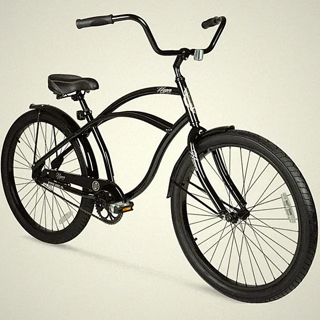 Men's 26" Classic Beach Cruiser Bike Steel Frame, Single-Speed, Black