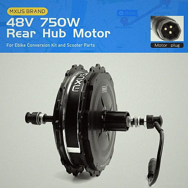 MTB Ebike High Speed Motor 48V 750W Rear Brushless Gear Hub Motor Conversion Kit