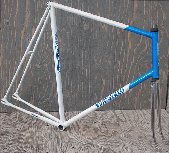NOS Vintage Benotto 71cm Track Bike FRAME & FORK Columbus Huge NBA Pista Bicycle
