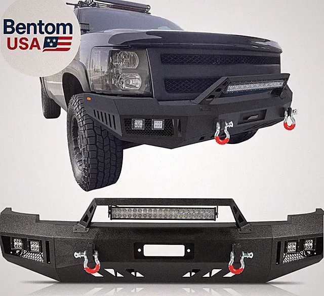Off Road Front Bumper Compatible with Chevy Silverado 1500 2007-2013 Winch Bumpe