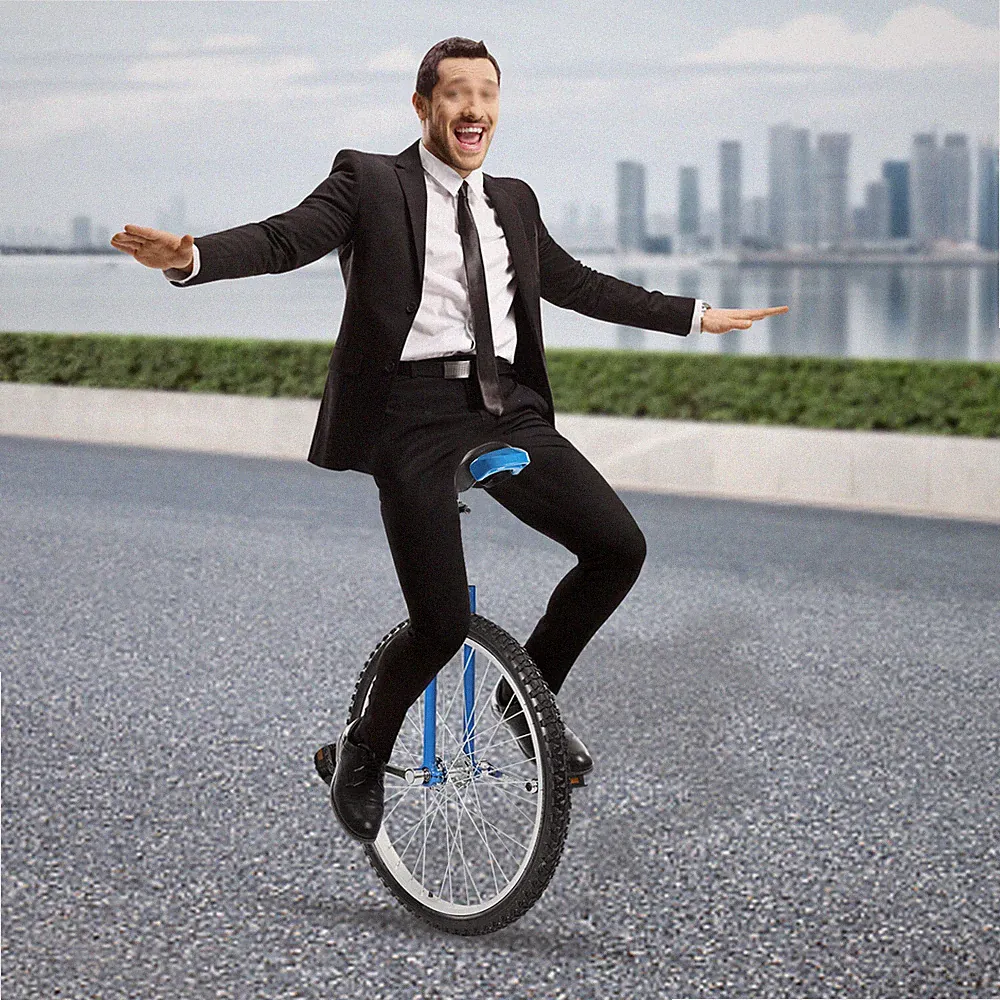 Unicycle Adjustable Height with Excellent Steel Frame Leakproof Tire for Outdoor