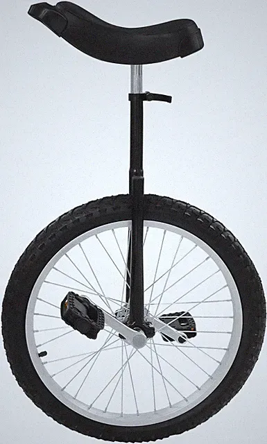 Unicycle with Excellent Steel Frame,Leakproof Tire,Adjustable Height,Curved PU S