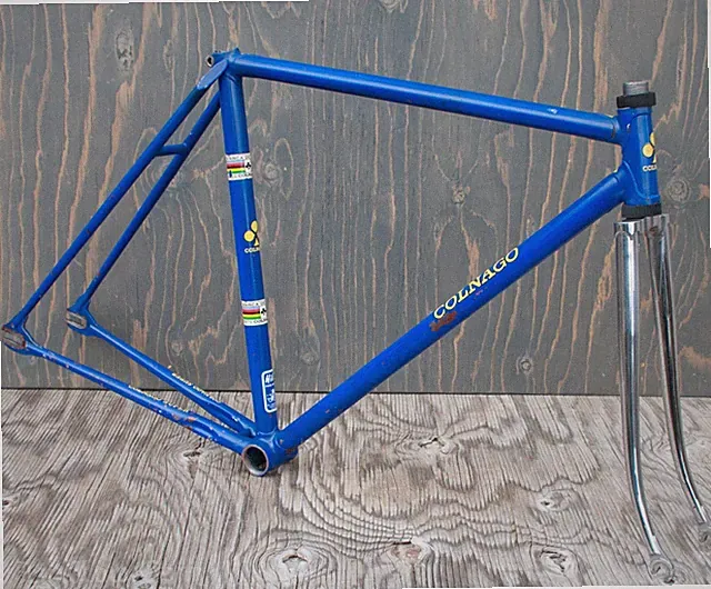 Vintage 50cm Colnago Super TrackBike FRAME FORK Columbus Pista BicycleCampagnolo
